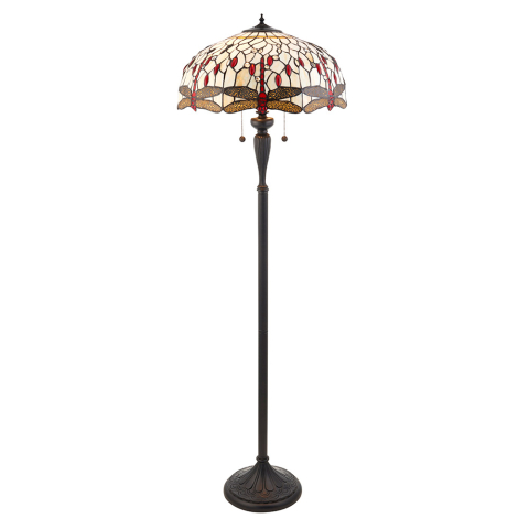 Lampadar Dragonfly beige, 2 surse de lumină