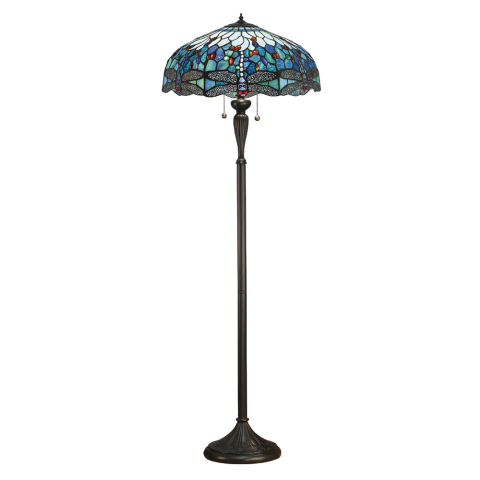 Lampadare - Lampadar Dragonfly blue, 2 surse de lumină
