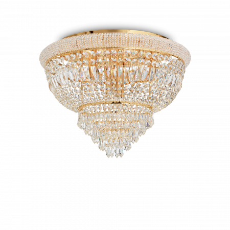 Plafoniere - PLAFONIERA CLASICA CU CRISTALE DUBAI PL24 - IDEAL-LUX