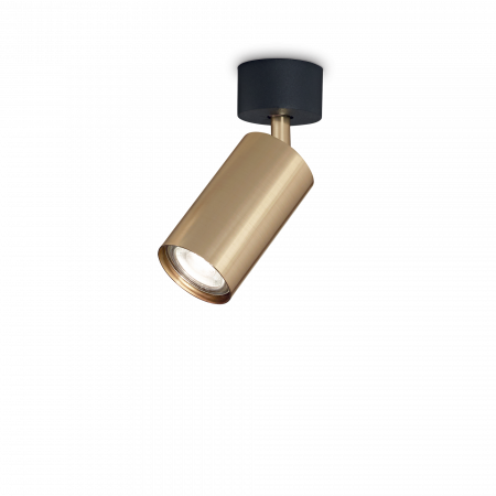 Plafoniere - PLAFONIERA MODERNA DYNAMITE PL1 OTTONE SATINATO - IDEAL-LUX