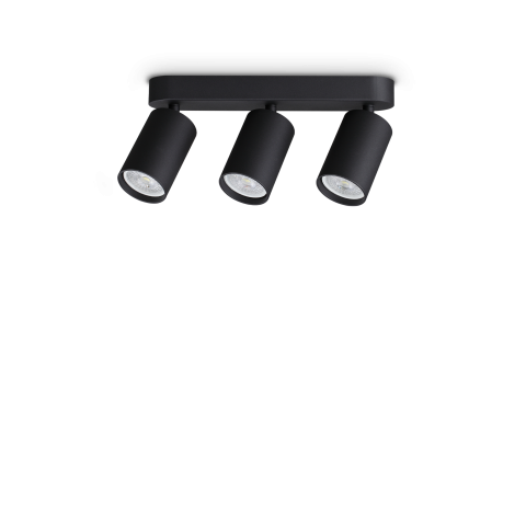 DYNAMITE PL3 LINEAR ROUND NERO - plafoniera moderna