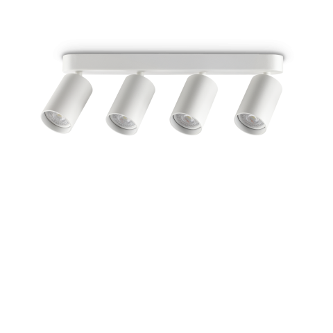 Plafoniere - DYNAMITE PL4 LINEAR ROUND BIANCO - plafoniera moderna