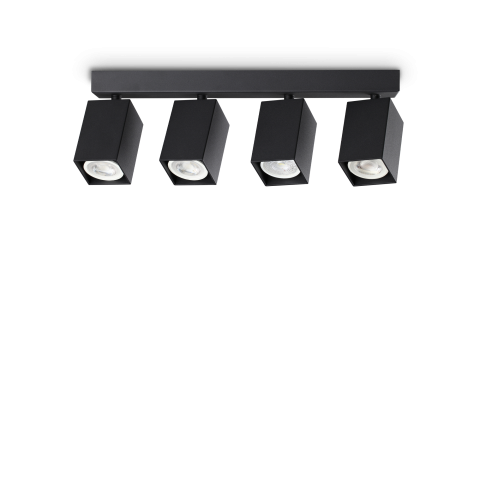Corpuri pt interior - DYNAMITE PL4 LINEAR SQUARE NERO - plafoniera moderna