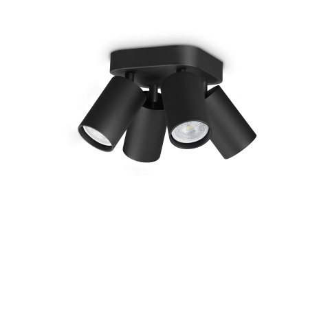 DYNAMITE PL4 ROUND NERO - plafoniera moderna