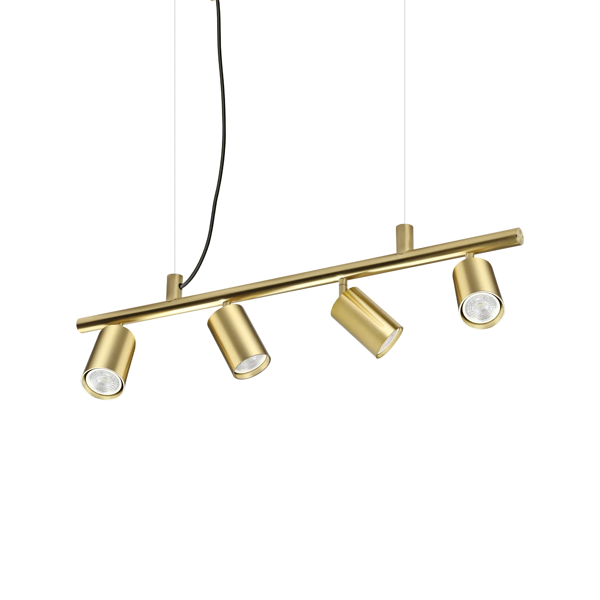 SUSPENSII MODERNE DYNAMITE SP4 OTTONE SATINATO - IDEAL-LUX