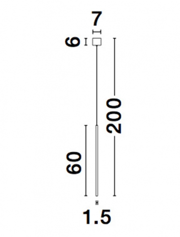 Elettra SP1 60 vertical  - Black - suspensie moderna LED [6]
