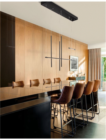 Lustre simple - Elettra BAR  - Black 35W - suspensie moderna LED