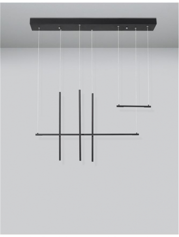 Elettra BAR  - Black 35W - suspensie moderna LED [2]
