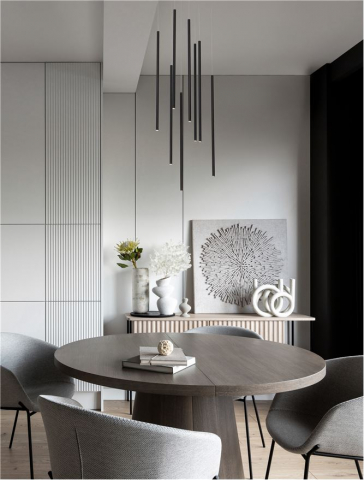 Lustre simple - Elettra SP8 40W black - suspensie moderna LED