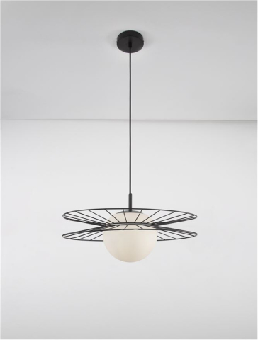 ELLERY suspensie SP1 - 9043302- Sandy Black Metal & Opal Glass [2]
