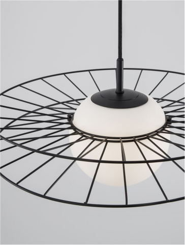 ELLERY suspensie SP1 - 9043302- Sandy Black Metal & Opal Glass [3]