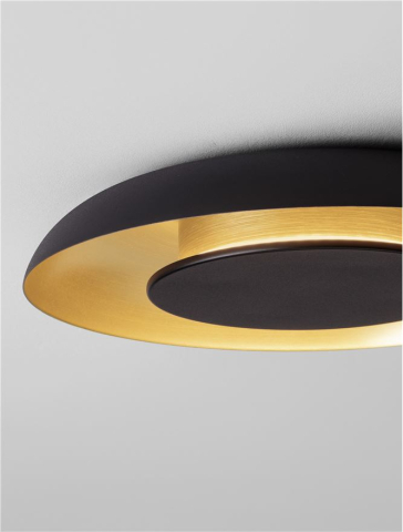 Plafoniere - EPOS PLAFONIEA PL40 - Triac Dimmable Sandy Black & White Metal & Polycarbonate