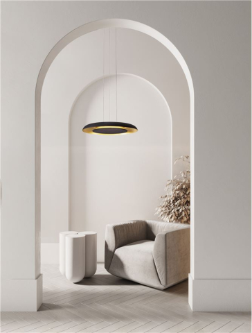 EPOS SUSPENSIE SP60 - Triac Dimmable Sandy Black & Brushed Gold Aluminium, Metal & Polycarbonate