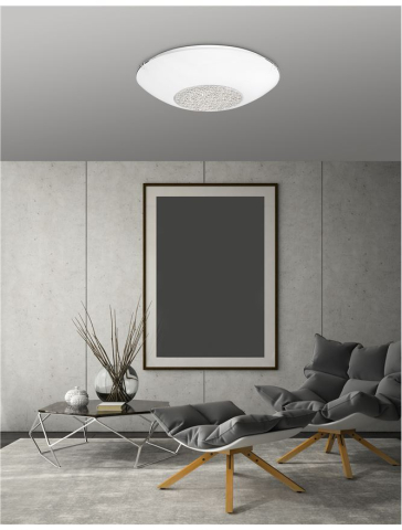 Plafoniere - ERA plafoniera - 6311801 - White Glass & Crystal White Metal