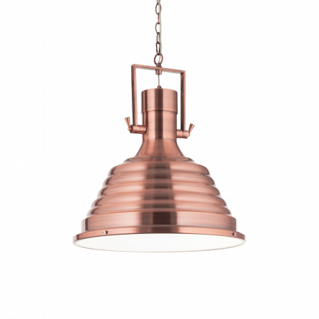 Lustre simple - SUSPENSIE CLASIC INDUSTRIAL FISHERMAN SP1 CUPRU - IDEAL-LUX