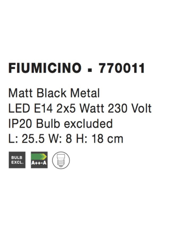 FIUMICINO aplica - 770011 - Matt Black Metal [4]