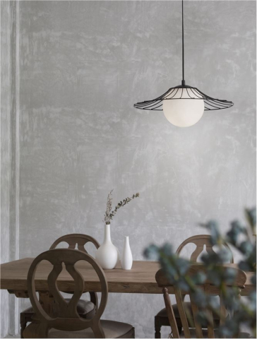 Lustre simple - FLY suspensie SP1 - 9620126 - Matt Black Metal