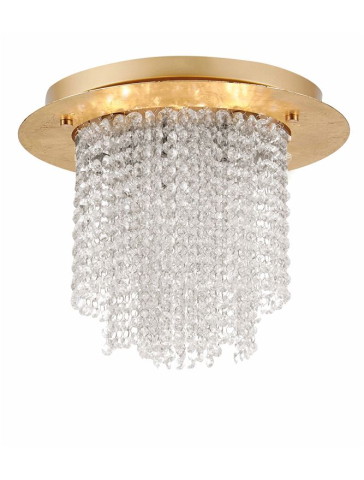 Plafoniere - FONTANA plafoniera -  9361081 - Golden Leaf Metal K9 Crystal