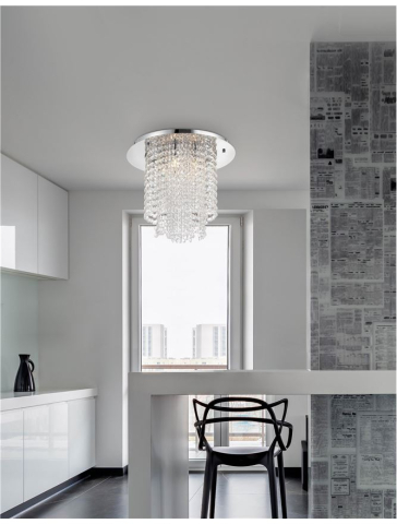 Plafoniere - FONTANA plafoniera - 9361082 - Chrome Metal K9 Crystal