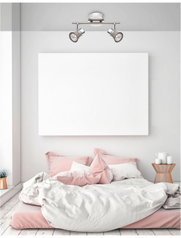 Plafoniere - GALERIA aplica AP2 - 663002 - Satin Nickel & Chrome Aluminium
