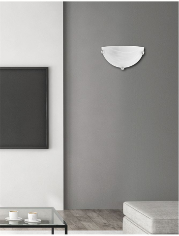 Aplice - GIORNO aplica AP1 - 605803 - Alabaster Glass Chrome Metal