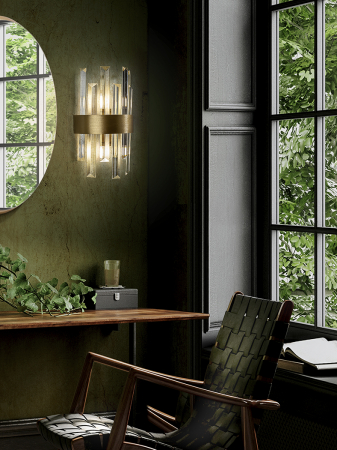 Aplica moderna CROWN WALL LAMP, 2L., GOLDEN - Nova Luce [4]