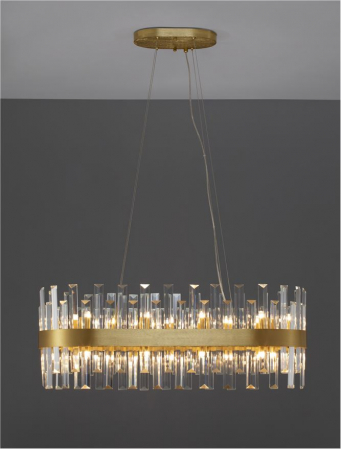 Suspensie moderna CROWN· OVAL LAMP,80 cm- 10L., GOLDEN - Nova Luce [6]