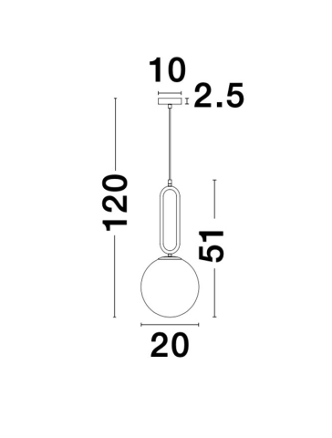 GRUS suspensie SP1 - 9191201 - Brass Metal Opal Glass [6]