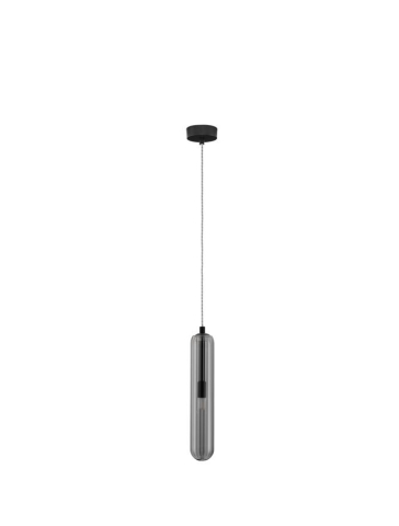 GUSTAVE suspensie SP1 - 9028851 - Light Smoky Grey Glass & Matt Black Metal [1]
