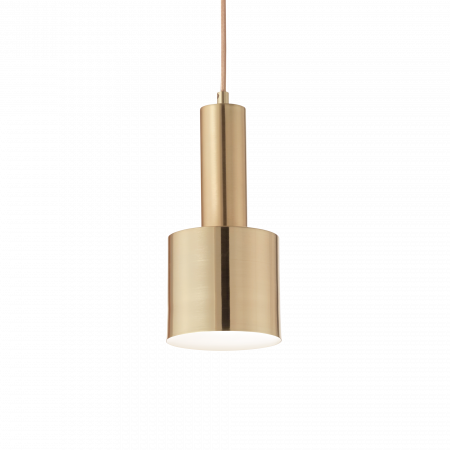 Lustre simple - SUSPENSIE MODERNA HOLLY SP1 OTTONE SATINATO IDEAL-LUX