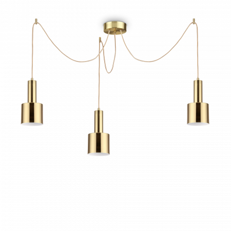 Candelabre - SUSPENSIE MODERNA HOLLY SP3 OTTONE SATINATO IDEAL-LUX