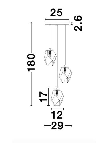 ICE suspensie SP3  - 9160233 - Gradient White Colour Glass & White Metal [4]
