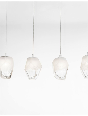 Lustre simple - ICE suspensie SP5 - 9260235 - Gradient White Colour Glass & White Metal