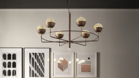 Lustre simple - Suspensie moderna Iglu S6+1 Masiero