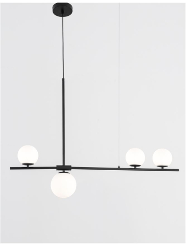 IMPERO suspensie SP4 - 9100441 - White Frosted Glass Black Metal [3]