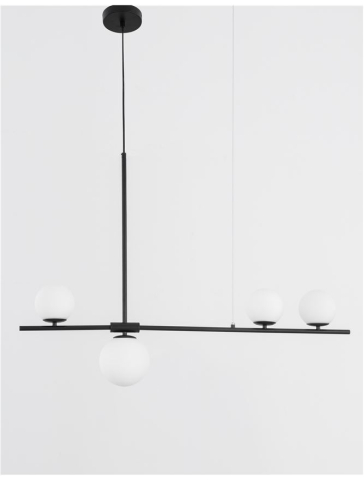 IMPERO suspensie SP4 - 9100441 - White Frosted Glass Black Metal [2]