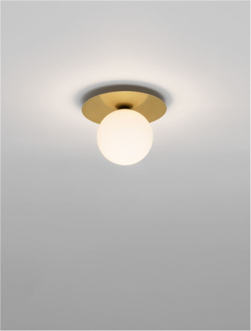 Plafoniere - INDIGO plafoniera - 9501246 - Gold Metal & Opal Glass