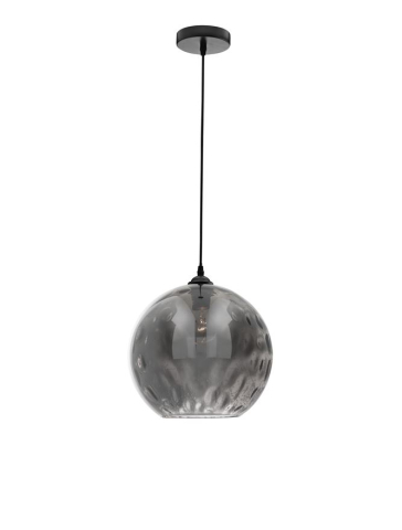 JERARDO suspensie SP1 - 8436411 - Smoke Glass with Bubbles Inside Black Metal [1]
