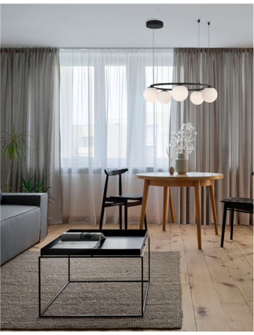 JOLINE suspensie SP5 - 9919603 - Sandy Black Metal & Aluminium White Opal Glass