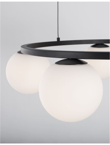 JOLINE suspensie SP5 - 9919603 - Sandy Black Metal & Aluminium White Opal Glass [2]