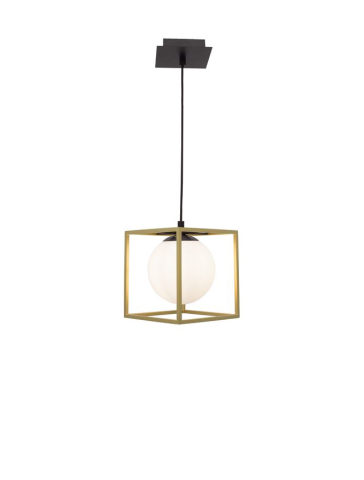 JULIET suspensie SP1 - 9206401 - Brass & Black Metal White Opal Glass [1]