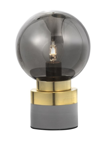 JULIET veioza - 9010264 - Smoke Gray Glass Brass & G ray Metal Base [1]