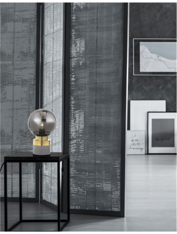 Veioze - JULIET veioza - 9010264 - Smoke Gray Glass Brass & G ray Metal Base