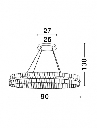 Suspensie moderna cristal - Kezo L90 - suspensie 4402 lm - 3500K [7]