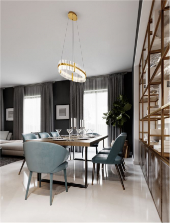 Candelabre - Suspensie moderna cristal - Kezo L90 - suspensie 4402 lm - 3500K
