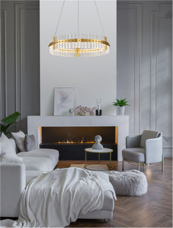 Candelabre - Suspensie moderna cristal - Kezo diam 60 - suspensie 4402 lm - 3500K