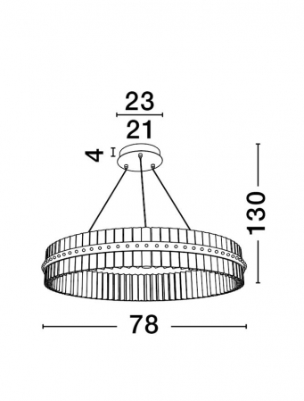 Suspensie moderna cristal - Kezo diam 78 - suspensie 6339 lm - 3500K [5]