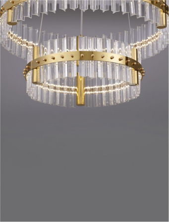 Suspensie moderna cristal - Kezo diam 60+40 - suspensie 5709 lm - 3500K [4]