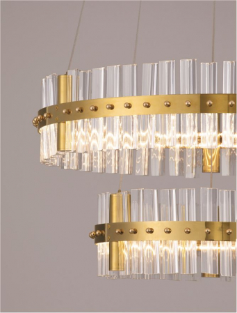 Suspensie moderna cristal - Kezo diam 60+40 - suspensie 5709 lm - 3500K [3]