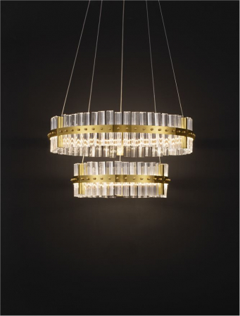 Suspensie moderna cristal - Kezo diam 60+40 - suspensie 5709 lm - 3500K [5]